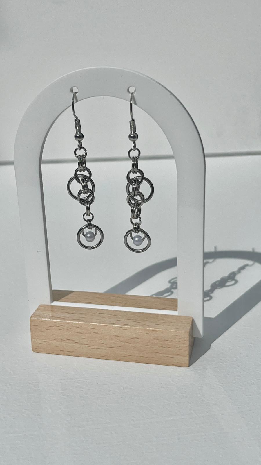 Interlace earrings 07 - Chained