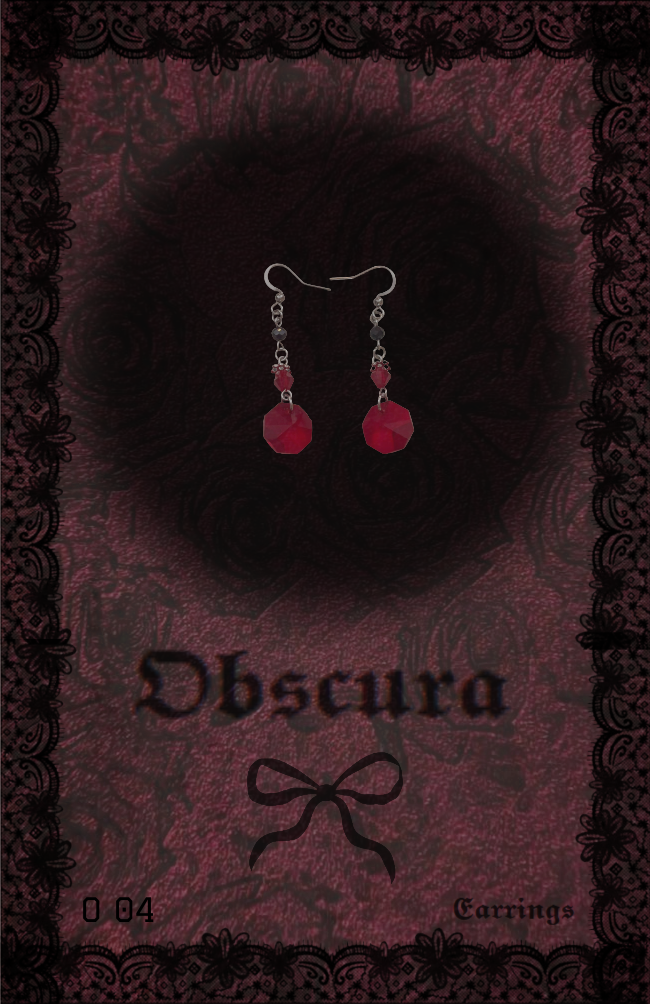 Obscura Earrings in Red ~ O04