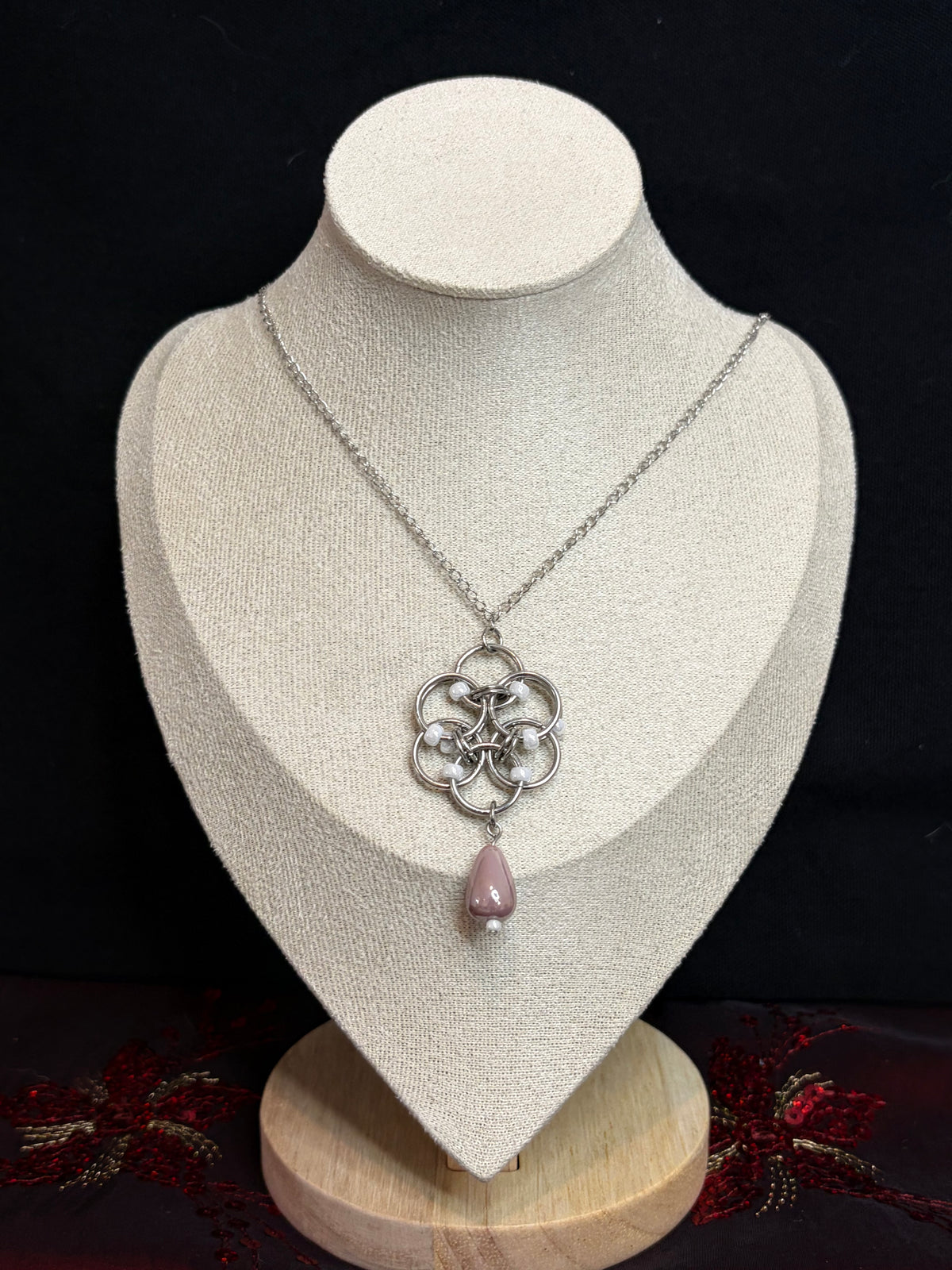 Blossom Chainmail Pendant Necklace
