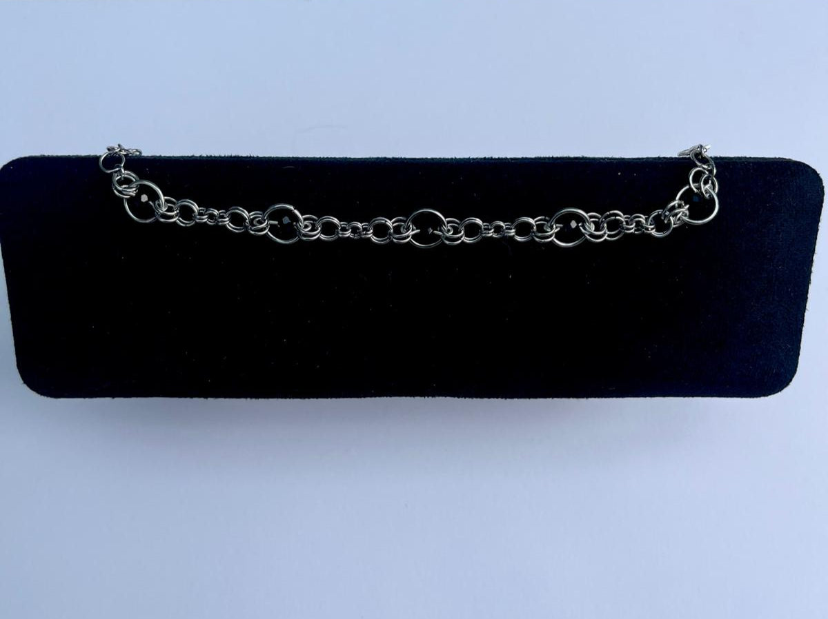 Interlace bracelet 04 - Black Circle