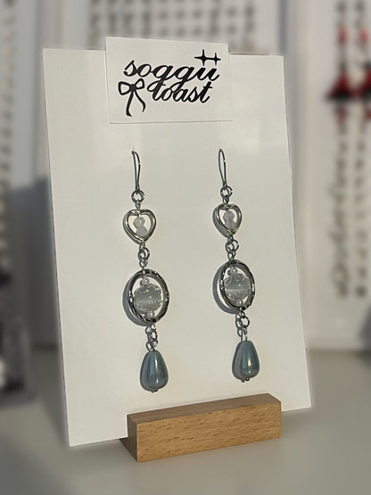 Misty Catseye Drop Earrings