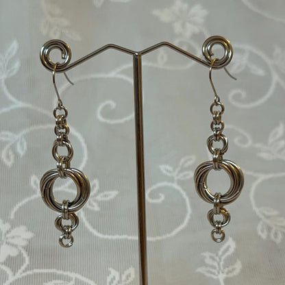 Mobius Ring Chainmail Earrings