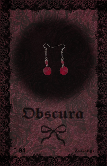 Obscura Earrings in Red ~ O04