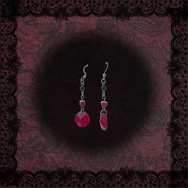 Obscura Earrings in Red ~ O04