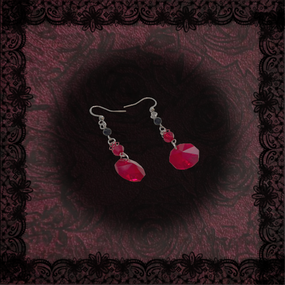 Obscura Earrings in Red ~ O04