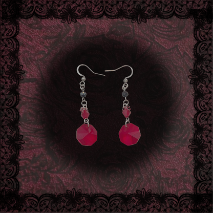 Obscura Earrings in Red ~ O04