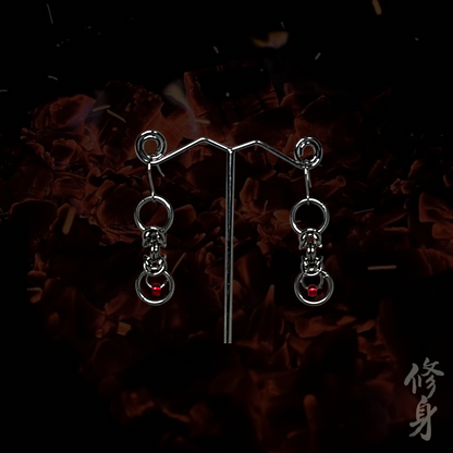 Torch Embers Chainmail Earrings
