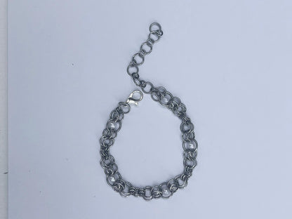 Interlace bracelet 05 - White Circle