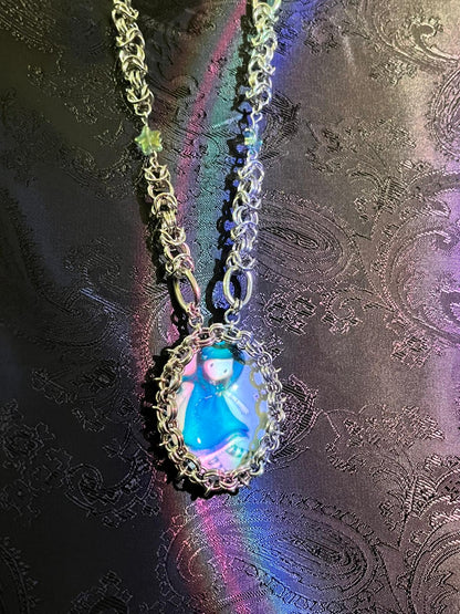 Mizuki Chainmail Cabochon Necklace