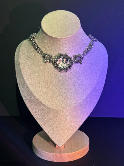 Night Owl Chainmail Cabochon Choker