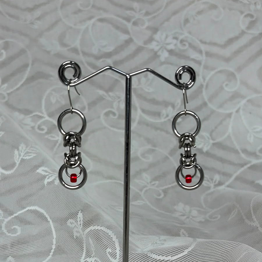 Torch Embers Chainmail Earrings