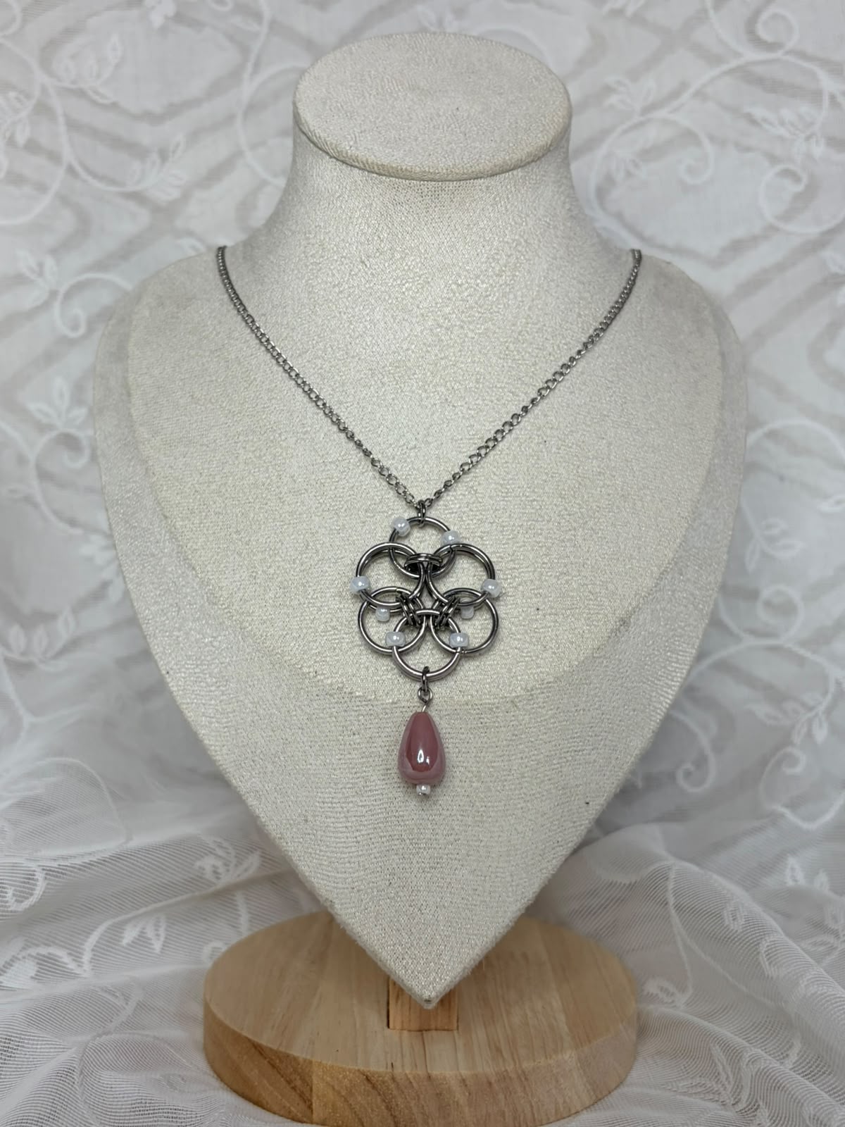 Blossom Chainmail Pendant Necklace