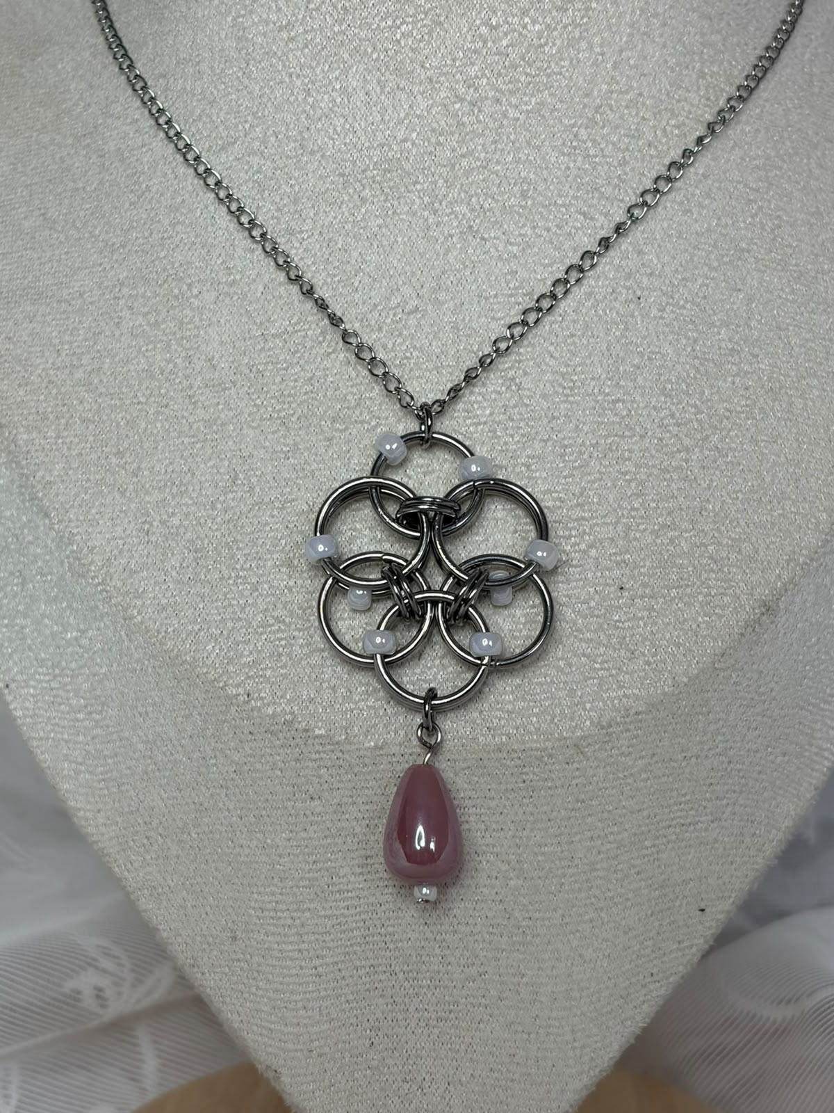 Blossom Chainmail Pendant Necklace