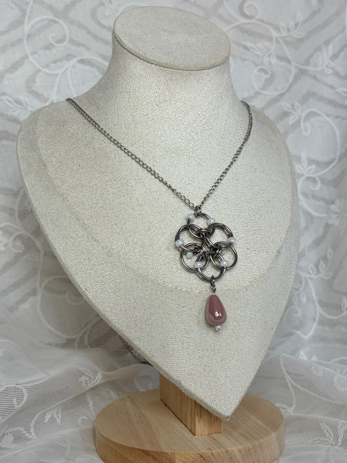Blossom Chainmail Pendant Necklace