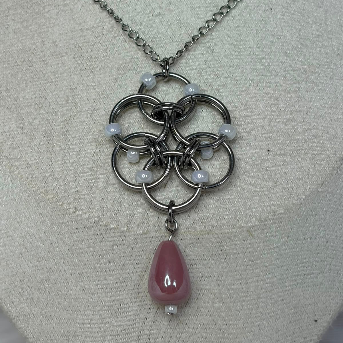 Blossom Chainmail Pendant Necklace