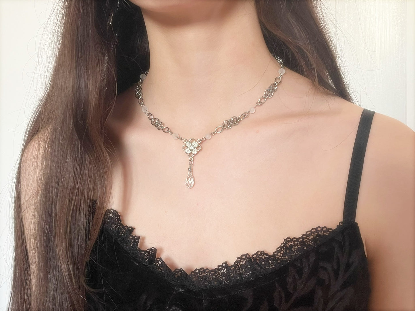 Cathedral Helm Weave Chainmail Necklace