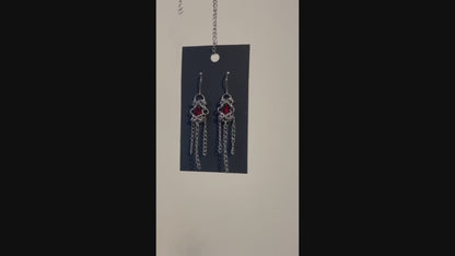 Bleeding Gaze Chainmail Earrings