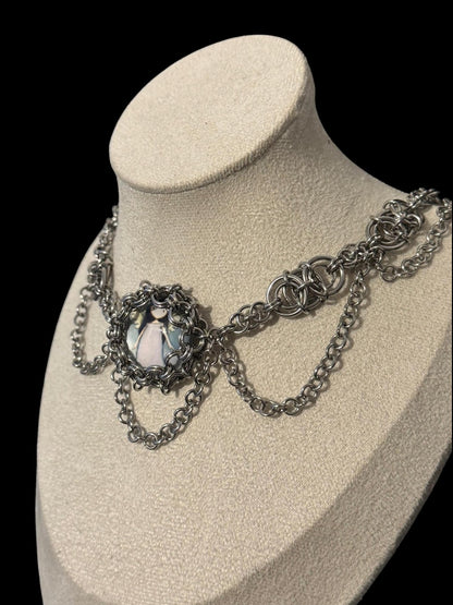 Little Angel Chainmail Cabochon Choker