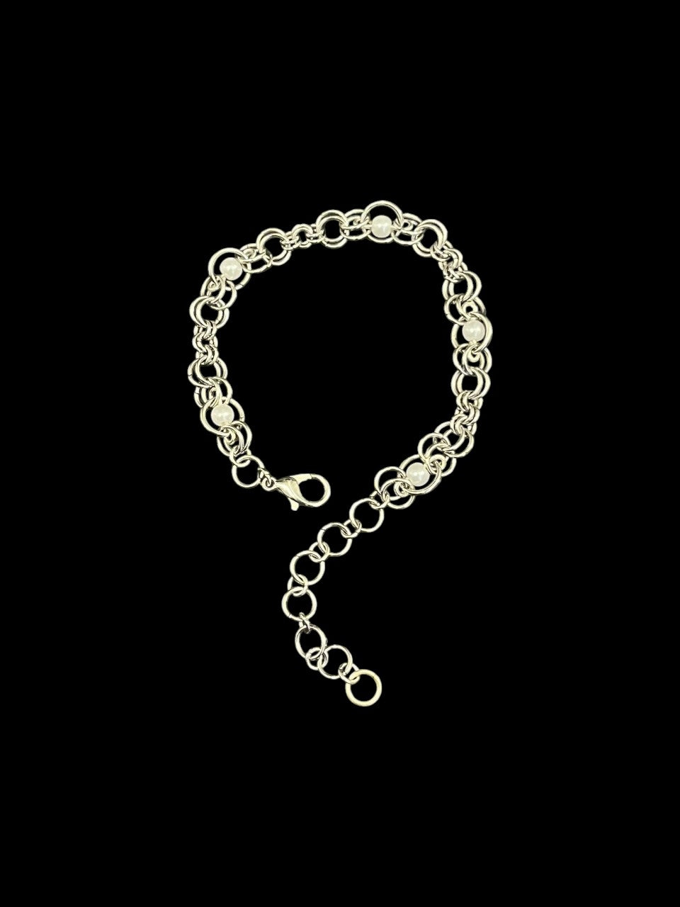 Interlace bracelet 05 - White Circle