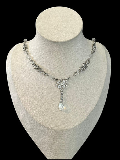 Cathedral Helm Weave Chainmail Necklace