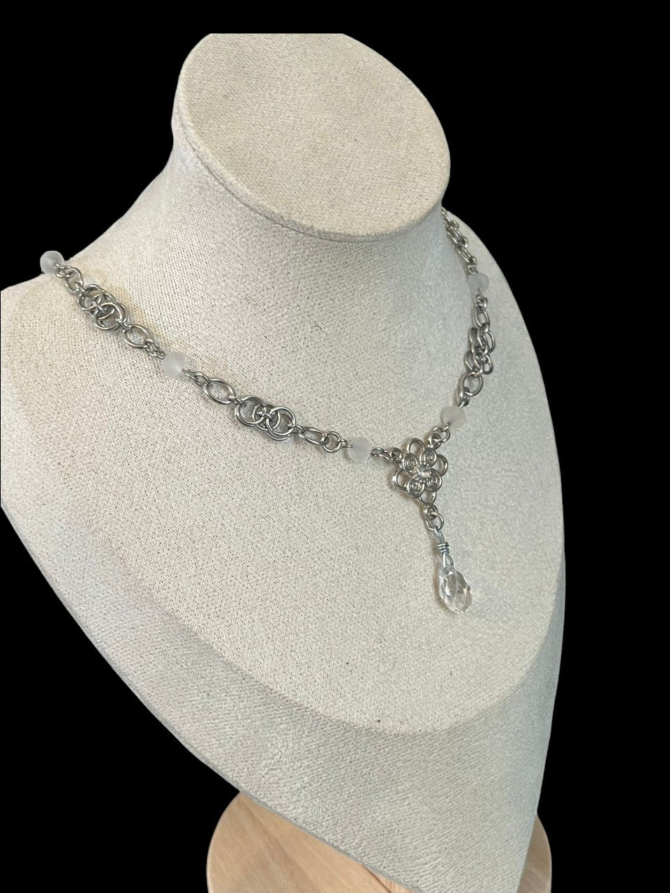 Cathedral Helm Weave Chainmail Necklace