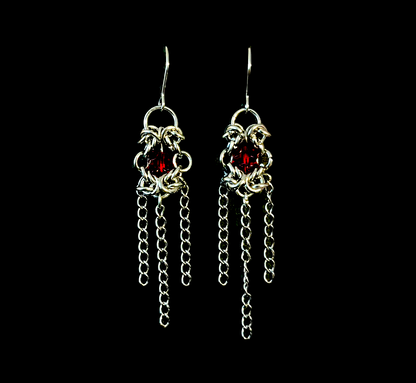 Bleeding Gaze Chainmail Earrings